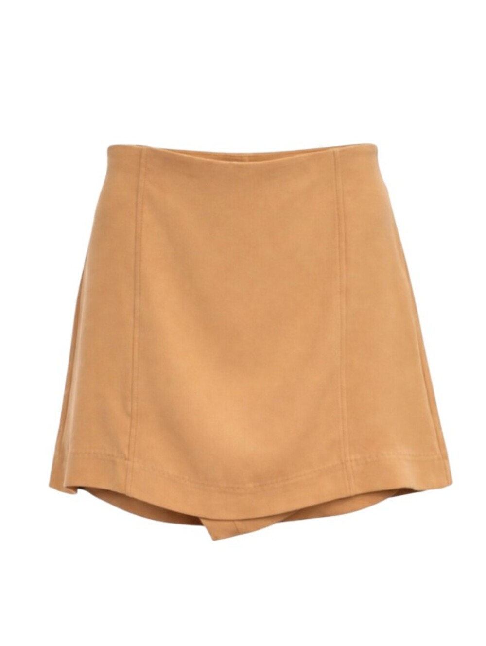 Jason Wu Tan Skort Micro Mini Skirt With Built In Shorts Side Zip Minimalist
